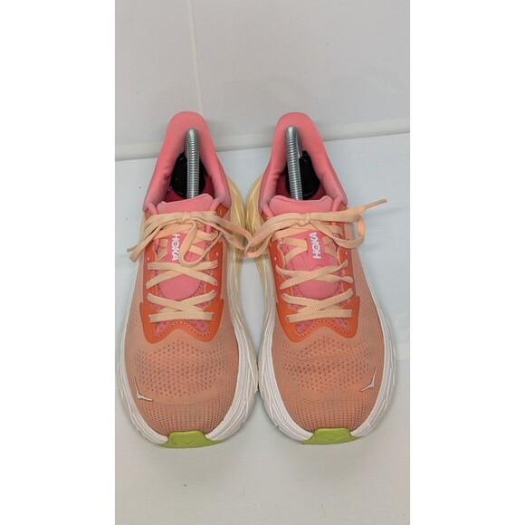 Hoka One One Arahi 7 Womens Size 8.5 Orange Pink Athletic Running Shoes Sneakers - Picture 5 of 10